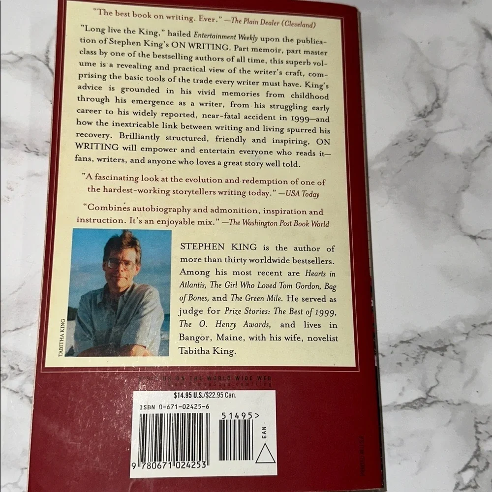 Stephen King writing paperback